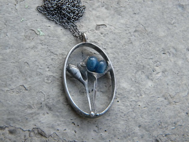 naszyjniki - inne Kianity  - z  gałązką  - naszyjnik