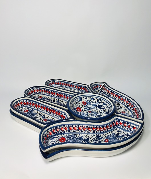 patery i talerze Ręka Fatimy arabski zestaw talerzy