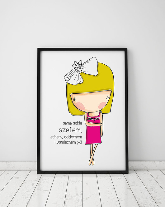 plakaty Plakat. Sama sobie szefem