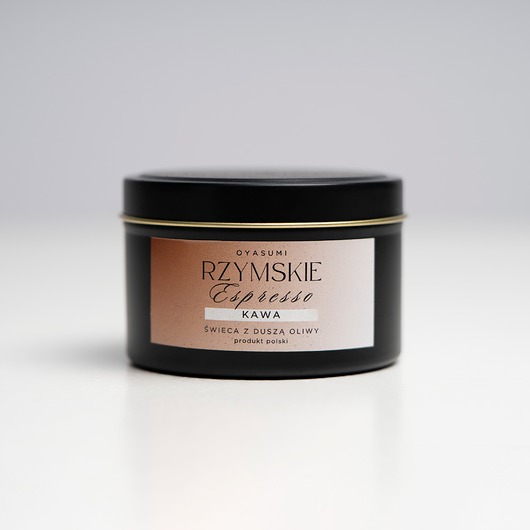 świeczniki i świece Świeca zapachowa z wosku oliwnego Rzymskie Espresso