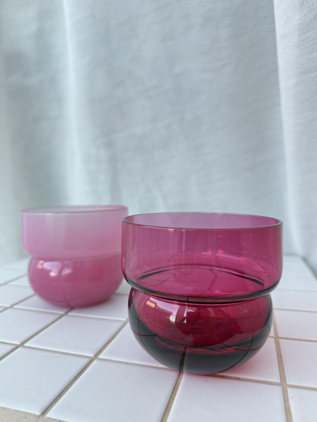 szklanki i kieliszki SZKLANKI RUNO REGULAR (2szt) malina + fuksja