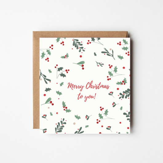 akcesoria różne Kartka świąteczna "Merry Christmas to you"
