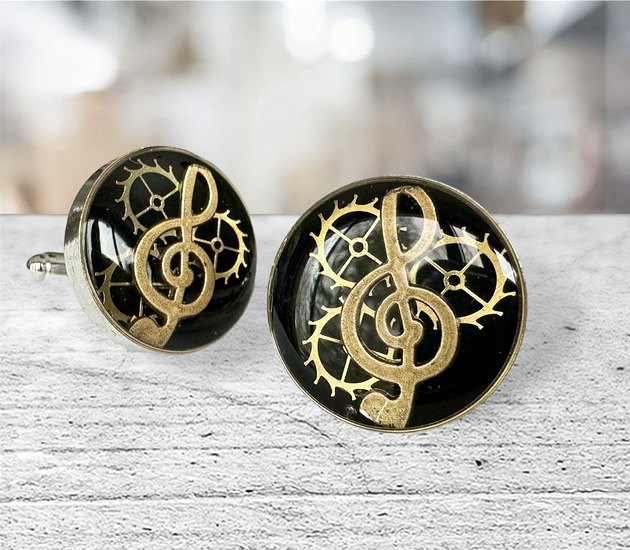 spinki do mankietów SPINKI - Nutka (black) II