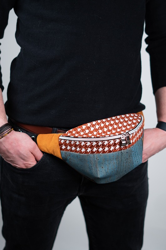 torby i nerki męskie Designerska nerka unisex z korka KORKOWY ZAWRÓT GŁOWY