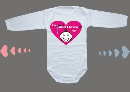 body niemowlęce I'm sweet and I know it BabyGiftShop