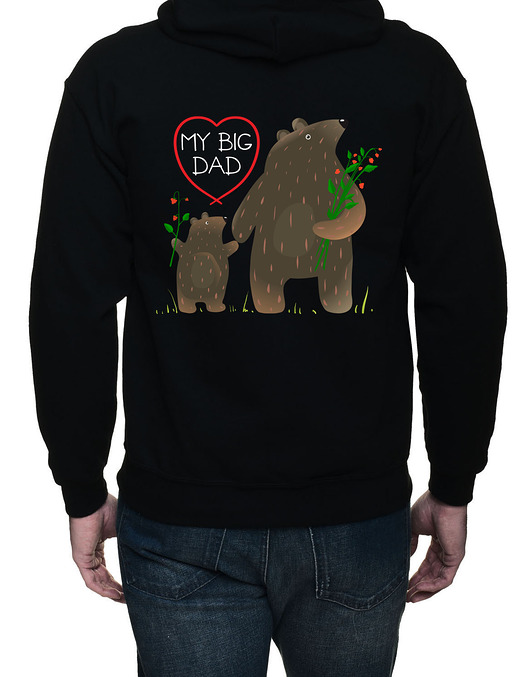 bluza męska rozpinana. misie - my big dad Love Life and Forest