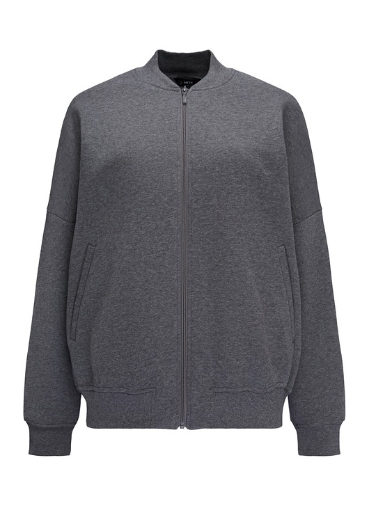 kurtki damskie Bomberka Sporty Chic Szary Ciemny Melanż