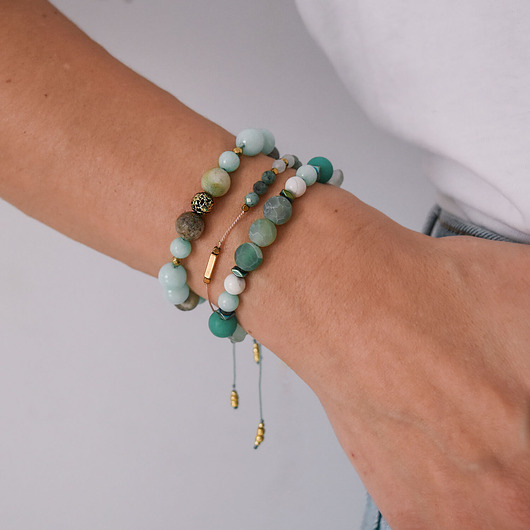 bransoletki z kamieni naturalnych Bransoletka z kamieni naturalnych - Minty Breeze