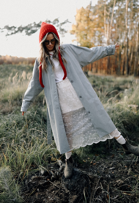 czapki damskie Kaptur Polly Wełna merino