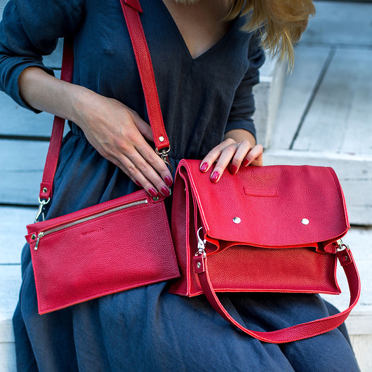torby na ramię Torebka Boxy Bag L Red