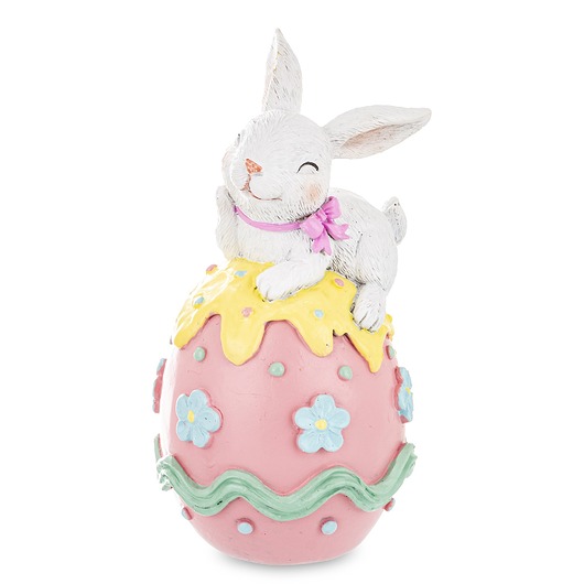 ozdoby wielkanocne Dekoracja - króliczka na PISANCE różowej 16,5x8,5 cm