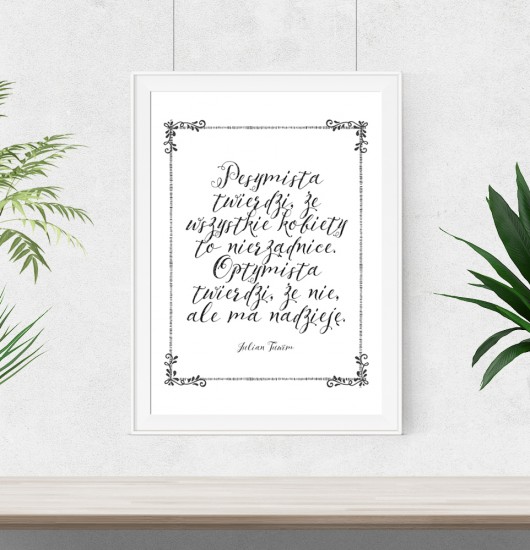 Plakat cytat Julian Tuwim o mężczyznach - A3 wejustlikeprints