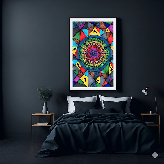 grafiki i ilustracje 17. MANDALA WOJNA - rysunek, plakat.