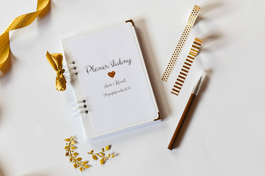 kalendarze i plannery Planer ślubny organizer terminarz planner biały