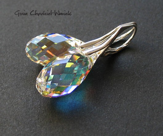 kryształ Swarovski briolety crystal AB Gosia Chruściel-Waniek