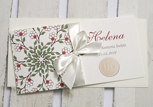 zaproszenia komunijne  - ornament Studio Mini Forma
