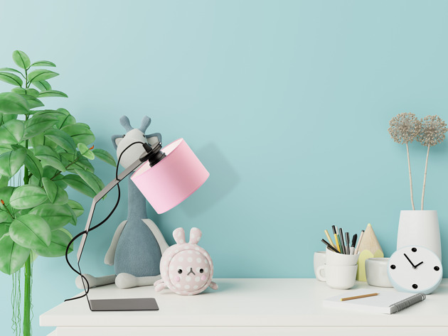 lampy stołowe Metalowa lampa biurkowa w stylu skandynawskim HAGA KIDS