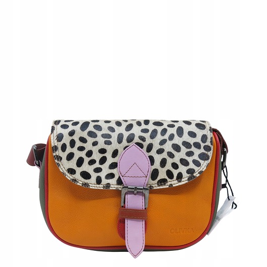 torby na ramię Listonoszka torebka damska skóra naturalna kolorowa oryginalna OLIVKA