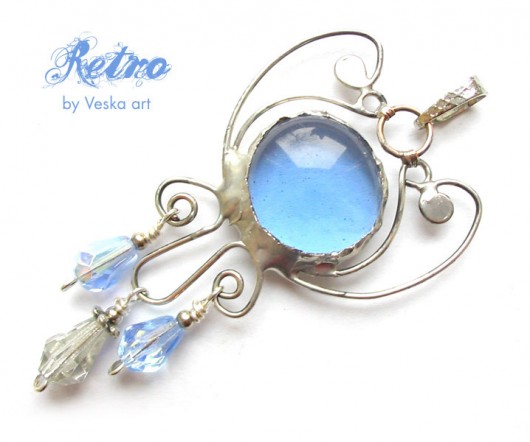 Fall blue wisiorek veska