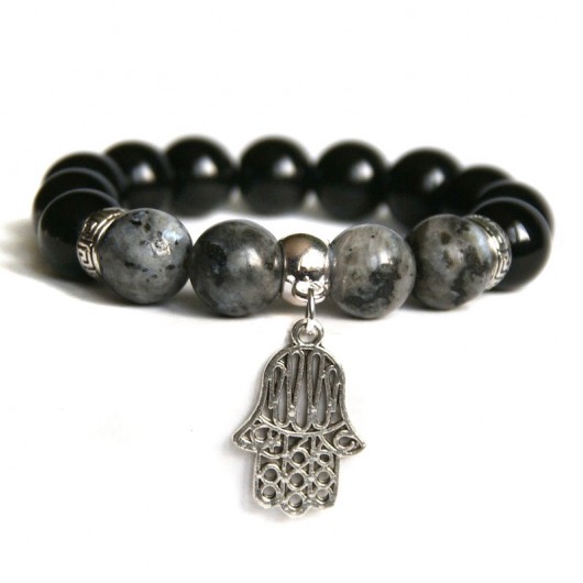 labradoryt, onyks & hamsa kaktusia