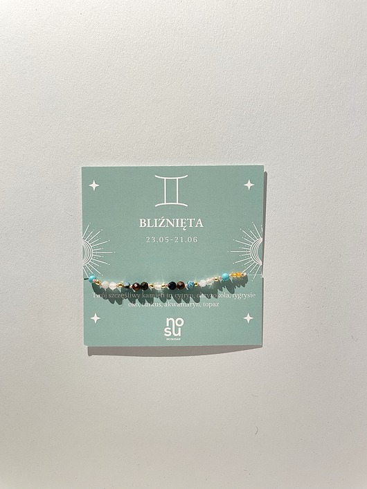 bransoletki z kamieni naturalnych Bransoletka ZODIAK BLIŹNIĘTA