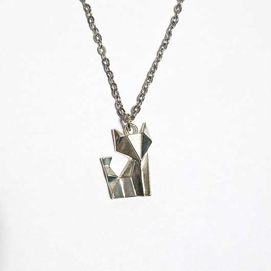 naszyjniki - inne Naszyjnik - Lisek origami