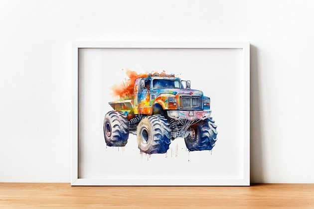obrazy i plakaty do pokoju dziecięcego Plakat Monster Truck P192