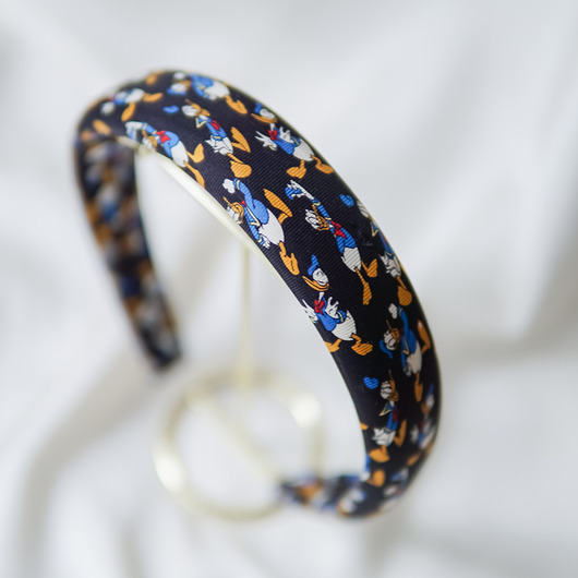 opaski do włosów Opaska z jedwabnego krawata kaczor Donald