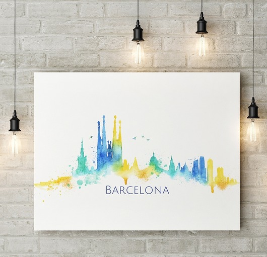 Plakat BARCELONA A3 Well Wall
