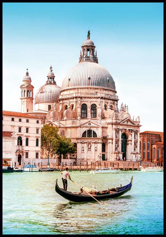 plakaty Plakat "Gondola na Canal Grande" - Włochy