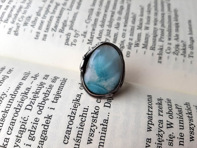 pierścionki - różne Larimar - pierścionek regulowany