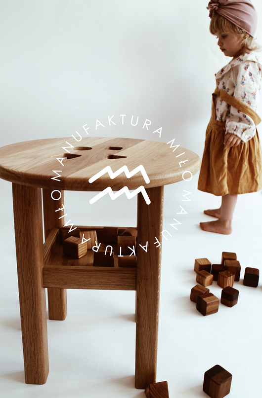 stołki Drewniany stolik edukacyjny / sorter kształtów 4