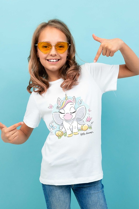 t-shirty dla dziewczynki Koszulka dziecięca z nadrukiem Little dreamer