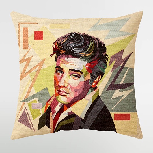poduszki z grafiką Poduszka niebieska ozdobna Elvis Presley
