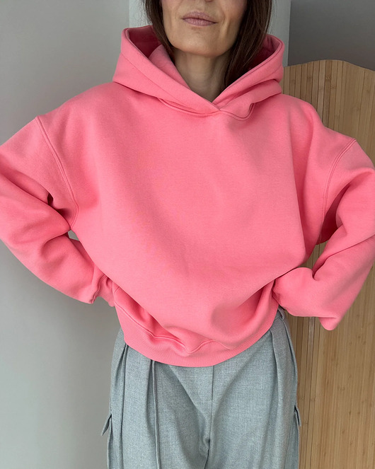 bluza z kapturem damska Bluza Soho blossom pink z kapturem