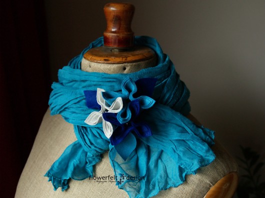 TurkusChaberSzary FlowerFelt Design