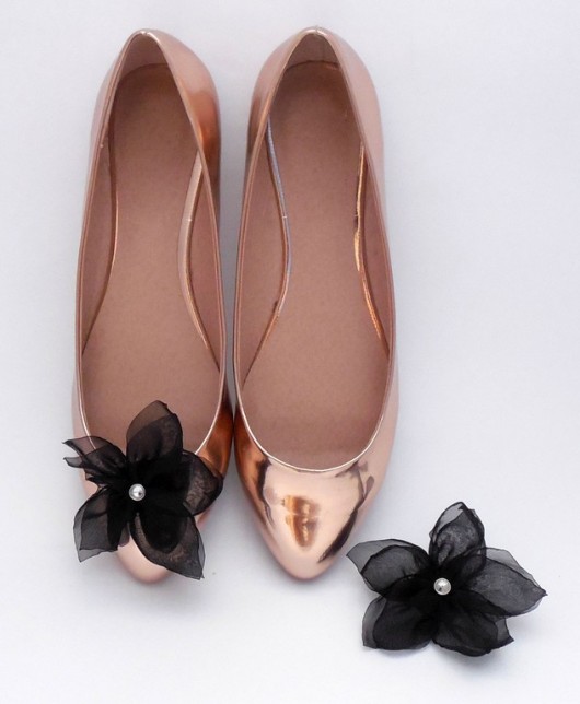 Diamond Blossom / Black - klipsy do butów Coquet