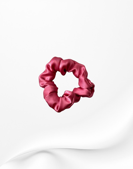 gumki do włosów Jedwabna scrunchie gumka frotka mini różowa