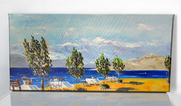 obrazy Restauracja na brzegu. Giclee