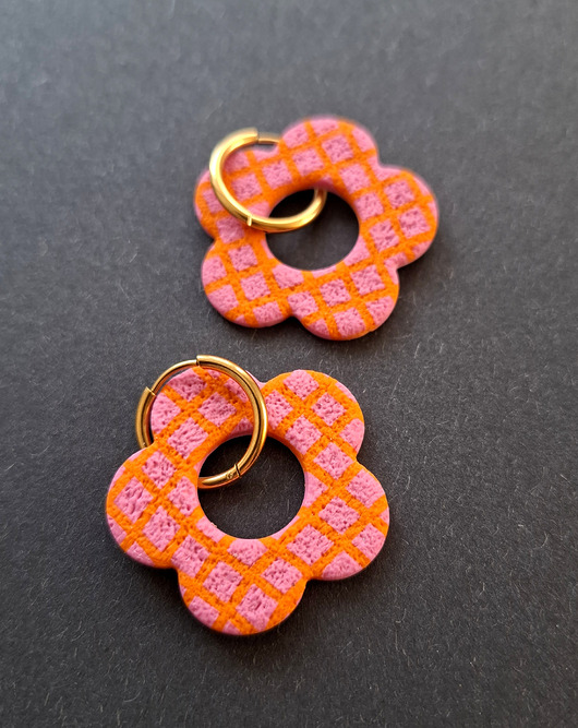 kolczyki z masy plastycznej Kolczyki color no9