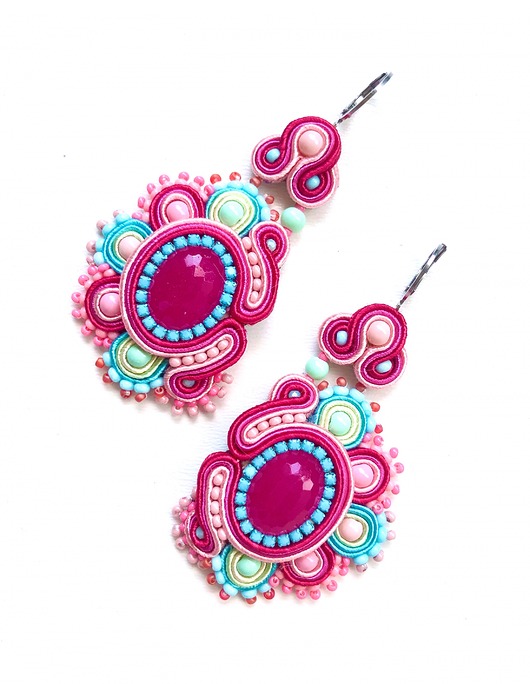 kolczyki soutache Sutaszowe kolczyki ANTICA