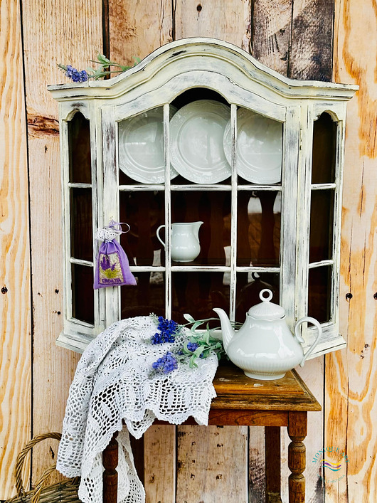 meble - inne Wisząca witryna shabby chic, styl prowansalski, oszklona