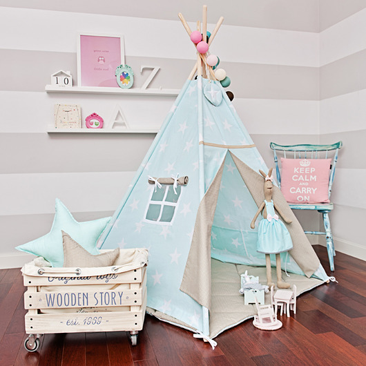 Zestaw Tipi Mata Poduszki Podniebny Beż Fun with Mum