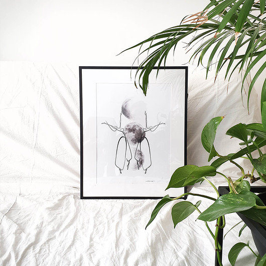 plakaty moon dance  minimalistyczny plakat z ksieżycem