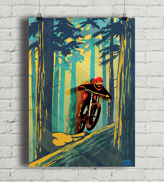 plakaty Log Jumper - plakat rowerowy