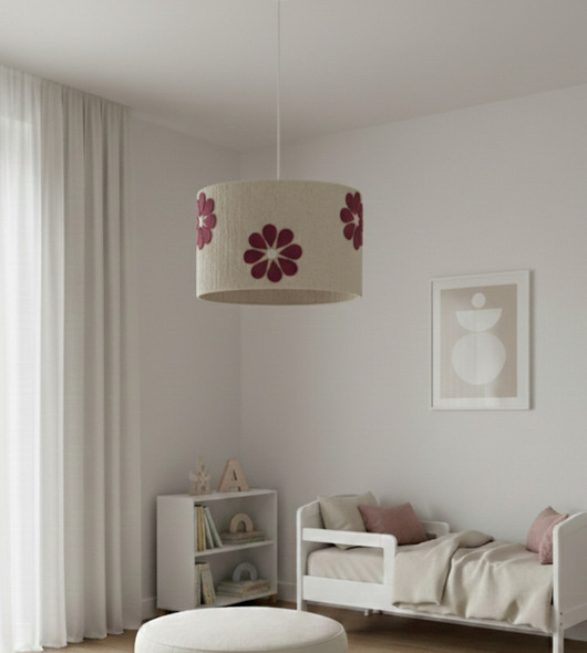 lampy do pokoju dziecka Lampa wisząca w kwiatki