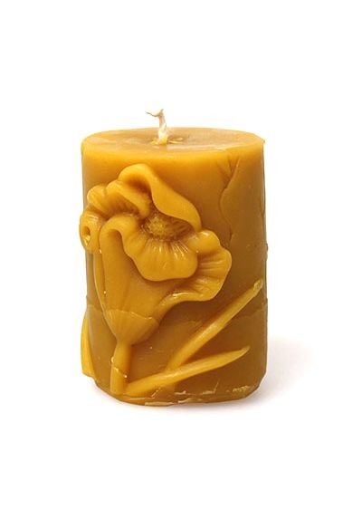 świece z wosku pszczelego ''w fiołki' Nikka handmade