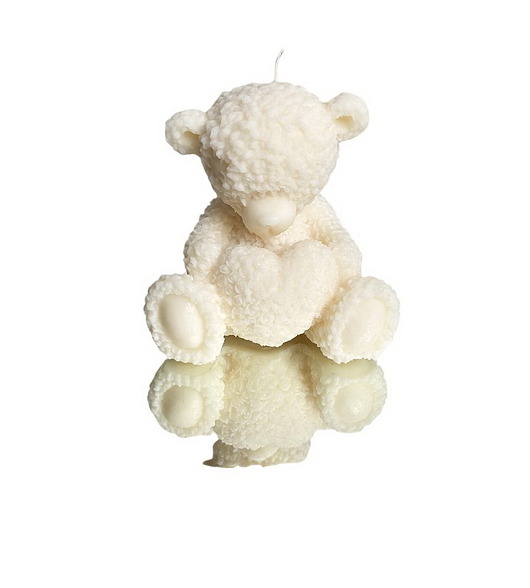 świeczniki i świece Świeca sojowa ekologiczna dekoracyjna miś misiu "Teddy Bear" 75x75mm