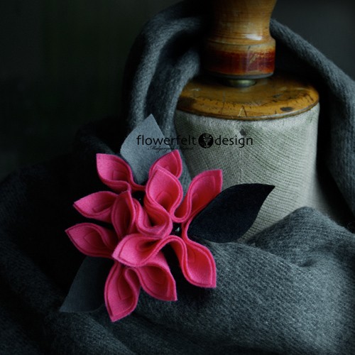 różowoczarna FlowerFelt Design