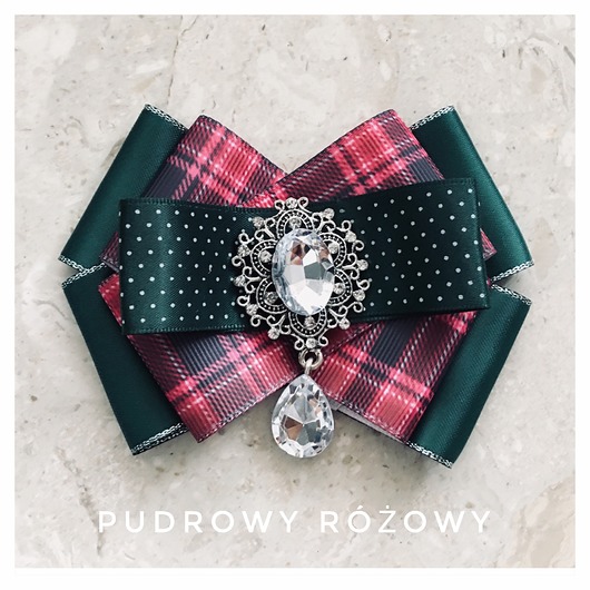 broszki Brosza  Świąteczna w kratę NEW